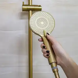 Душевая система AVS Slimmer 811-122-BG, брашированное золото