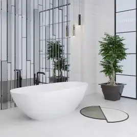 Ванна из литьевого мрамора  Aqua de Marco ANGELO 173х80 Белая 1175WANG