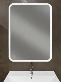 Зеркало с подсветкой AVS Байкал 100x80 см, антипар