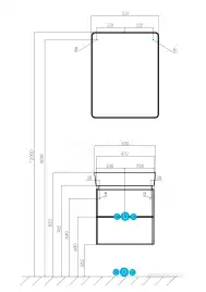 Тумба под раковину Aquaton Скай PRO 50 1A238001SY010 подвесная цвет, белый глянец