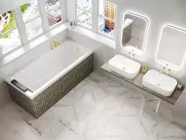 Акриловая ванна WHITECROSS Wave 160x70 белая, 0101.160070.100