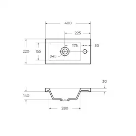Тумба под раковину BelBagno PIETRA MINI-400-1A-SO-SCM-R подвесная Stucco Cemento