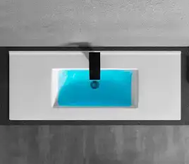 Умывальник CeramaLux YJ803-80 810х395х175 Полувстраиваемая цвет Белый