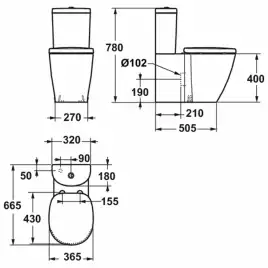 Бачок для унитаза Ideal Standard CONNECT Arc E785601