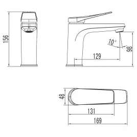 Смеситель для раковины Lemark Bronx LM3706GM, однорычажный, цвет Графит брашированный