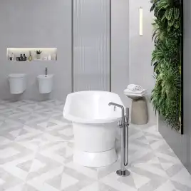 Ванна из литьевого мрамора  Aqua de Marco VALENCIA 170х83 Белая 1175WVAL