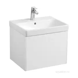 Тумба под раковину Aquaton Асти 55 1A263101AX2B0 подвесная цвет, белый глянец  / белый матовый