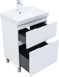 Тумба под раковину Aquanet Алвита New 60 напольная, белый матовый, 344132