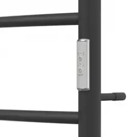 Полотенцесушитель электрический 50х80 Point Афина П5 PN04858PB с полкой, диммер справа, Черный матовый
