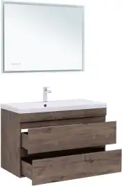 Тумба под раковину Aquanet Нота New 100 дуб веллингтон табак 334194