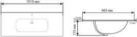 Раковина Aquanet Flat 100 329257 прямоугольная, Черная матовая