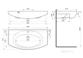 Раковина Santek Энигма 100 отверстие под смеситель 1WH207777