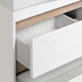 Тумба под раковину Aquaton Нортон 100 1A249001NT010 подвесная цвет, белый глянец / дуб эндгрейн