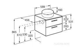 Тумбы под раковину Roca Victoria 60 A857468402 подвесная, цвет, Городской дуб