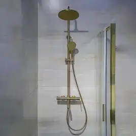 Душевая система AVS Slimmer 811-122-BG, брашированное золото