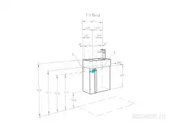 Тумба под раковину Aquaton Вита 46 1A221401VTD70 подвесная цвет, белый / ясень шимо