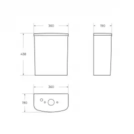 Бачок для унитаза BelBagno PRADO BB10150T, Белый