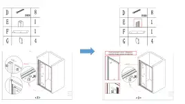 Душевая дверь Aquanet  100 см, SD-1000A, профиль Хром, стекло Прозрачное