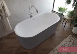 Акриловая ванна CEZARES METAURO-INT-Central-180-80-60-G-W-MATT, Серая матовая