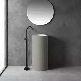 Напольный смеситель для раковины  Abber Wasser Kreis AF8141B, однорычажный, с внутренней частью, Черный матовый