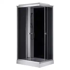 Душевая кабина Loranto 100х80 CS-5180-13L G, низкий поддон, цвет профиля сатин