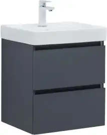 Тумба под раковину Aquanet Вега 2.0 50 маренго, подвесная, 337946