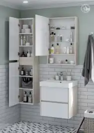 Зеркало-шкаф Aquaton Сканди 55 1A252102SDB20  цвет, белый / дуб верона