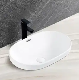 Умывальник CeramaLux 5006C 600х390х170 Полувстраиваемая цвет Белый