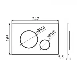 Кнопка смыва Alcaplast M670 Белая
