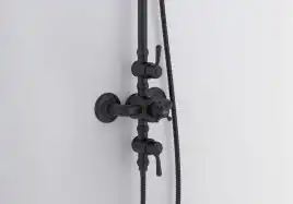 Душевая система Aquatek КЛАССИК AQ2563MB с термостатом, Черный матовый