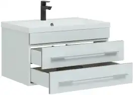 Тумба под раковину Aquanet Верона 75 белый (подвесная 2 ящика) 176669