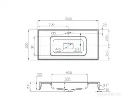 Раковина AQUATON Ричмонд 100 1A70603KRD010