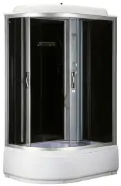 Душевая кабина Loranto 120х80 высокий поддон, прозрачное стекло, профиль Сатин, CS-66120R G 120*80*215