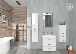 Зеркало-шкаф Aquaton Америна 60 1A135302AM01R с подсветкой  правый цвет, белый