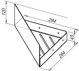 Полка Aquanet Магнум 28x28 белая матовая, угловая