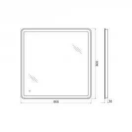 Зеркало BelBagno MARINO 80х80 SPC-MAR-800-800-LED-TCH с подстветкой, сенсорный выключатель