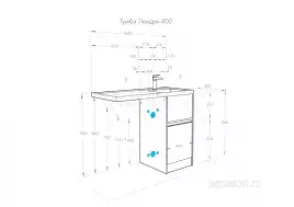 Тумба под раковину Aquaton Лондри 100 под стиральную машину с фасадом 1A236001LH010 напольная цвет, белый глянец