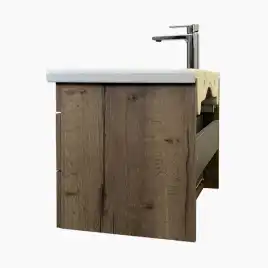 Тумба с умывальником Comforty Никосия 70П Дуб темный, 00-00008855