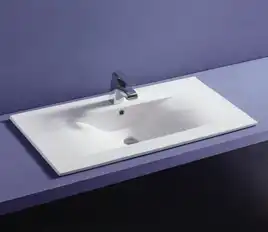 Умывальник CeramaLux YJ807-90 915х460х175 Полувстраиваемая цвет Белый