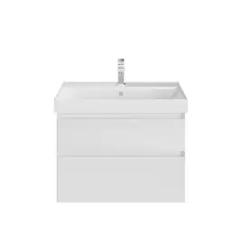 Тумба под раковину Kerama Marazzi CUBO 70 см, CUB.70.2\WHT.M подвесная, Белая матовая