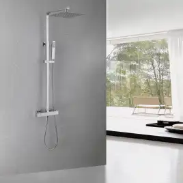 Душевая стойка ABBER Daheim AF8260L с термостатом без излива, хром