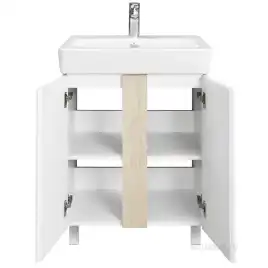Тумба под раковину Aquaton Кантри 60 1A257401AHB20 подвесная цвет, белый / дуб верона