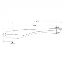 Излив для ванны Lemark LM5981CW встраиваемый Белый