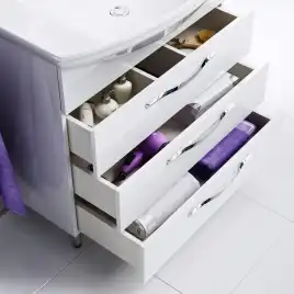 Тумба с раковиной напольная Aqwella Allegro 105 см, Agr.01.10/3, цвет Белый