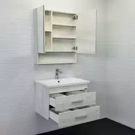 Тумба с умывальником Comforty Никосия 70П Дуб белый, 00-00005792