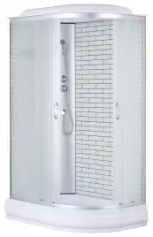 Душевая кабина Loranto 120х80 средний поддон, матовое стекло, профиль Хром, CS-66120-20L FW 120