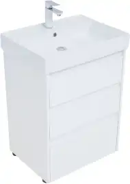 Тумба под раковину Aquanet Nova Lite 60 белый глянец (3 ящика) 302469