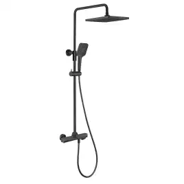 Душевая система  Vincea Next VSFS-1N1TMB VSFS-1N1TMB  с термостатом, черный матовый