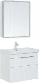 Тумба под раковину Aquanet Ирис new 70 белый глянец (1 ящик, 2 дверцы) 310149