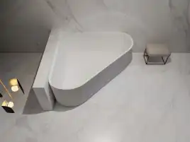 Акриловая ванна Abber 150х150 AB9446MW, отдельностоящая, Белая матовая